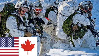 US and Canadian Airborne Forces during winter exercises in Alaska.