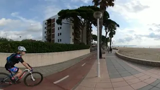 Gopro Max 360° VR Virtual Indoor Cycling Fat Burning Beach Workout Spain Ultra HD