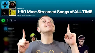 Top 50 Most Streamed Songs of ALL TIME Ranked Worst to Best (Part 2: 50-1)