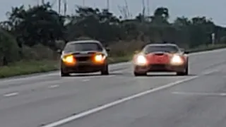 800WHP C7 ZR1 vs 900WHP Hellcat Rematch / Flyby