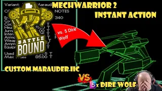 Custom 3-minute Marauder IIC vs 5 Dire Wolf | MECHWARRIOR 2 - Hard | Practice Playthrough