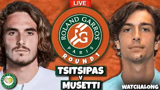 TSITSIPAS vs MUSETTI | French Open 2022 | LIVE Tennis GTL Watchalong Stream