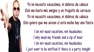 Wisin - Vacaciones Lyrics English and Spanish - Translation & Meaning - Letras en ingles