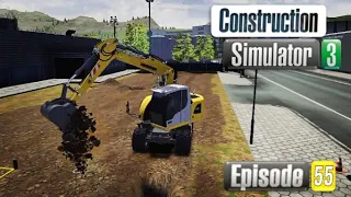 I excavate a forecourt renewal and deliver a saplings!!|Construction simulator 3|[Episode:55]
