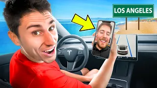 I Crossed America in Tesla Autopilot to Meet MrBeast!