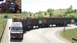 Euro Truck Simulator 2 | Smooth Heavy Logging Delivery | Logitech G29 Wheel & Shifter