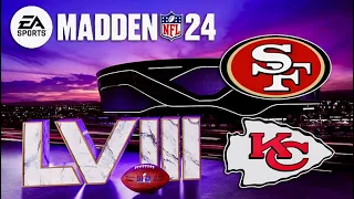 49ers vs Chiefs AI Simulation | Super Bowl 58 | Madden 24 | PS5