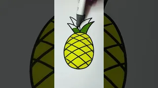 Pineapple 🍍 #colorwithme #coloringpage #oddlysatisfying #colortherapy #oddlysatisfyingvideo