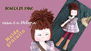 🔴 Como fazer boneca de pano  essa é a Helena / VESTIDO e CORPO / parte 1