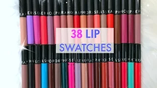 NEW Sephora Collection Cream Lip Stains! 38 LIP SWATCHES! | Casey Holmes