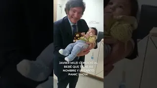 😱 JAVIER MILEI CONOCIÓ AL BEBÉ QUE TIENE SU NOMBRE Y LE CANTÓ PANIC SHOW 😱