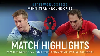 Highlights | Mattias Falck (SWE) vs Cedric Nuytinck (BEL) | MT R16 | #ITTFWorlds2022