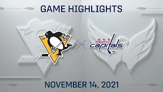 NHL Highlights | Penguins vs. Capitals - Nov. 14, 2021