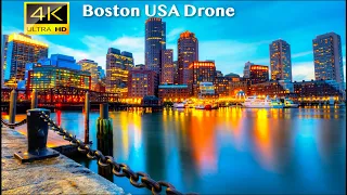 Boston, Massachusetts, USA - 4K UHD Drone Footage