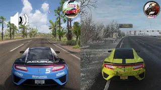 Forza Horizon 5 vs 4 gameplay, and engine sounds comparison ACURA NSX 2017