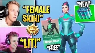 Streamers React to *FREE* Singularity SKIN! & Using CHUG SPLASH Item In Fortnite