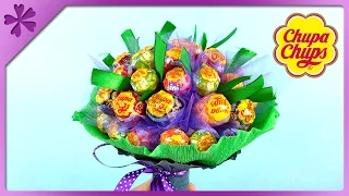 DIY Chupa Chups lollipop bouquet for Children's Day (ENG Subtitles) - Speed up #244