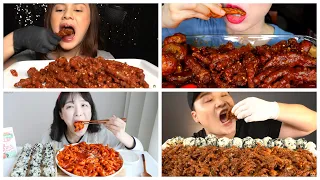 SPICY CHICKEN FEET ASMR EATING COMPILATION/ 무뼈닭발 먹방  MUKBANG COMPILATION CEKER AYAM PEDAS/ BaMi Food