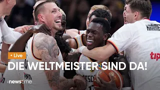 LIVE: Deutsche Basketball-Helden feiern WM-Titel mit Fans in Frankfurt