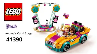 LEGO Friends 41390 Andrea's Car & Stage Unboxing and Speed Build Review