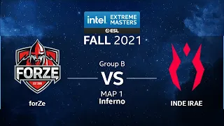 CS:GO - forZe vs. INDE IRAE [Inferno] Map 1 - IEM Fall 2021 - Group B - CIS