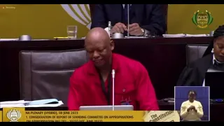 EFF MP Fighter Eugene Mthethwa in the National Assembly. Thursday, 08 June 2023.