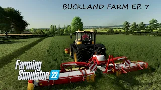 Mowing Grass w/ Pottinger Butterfly. | Buckland Farm Ep. 7 | #FarmingSimulator22