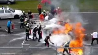 Horrible crash Brno || Lamborghini Gallardo LP 560-4 BURNS ||