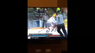 Gopher head shot on St Cloud player