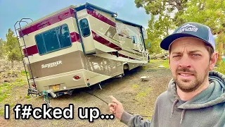 I dropped my RV.   Tire change gone wrong…
