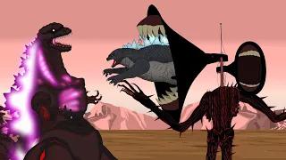 Siren Head BOSS Attack Swallow ALL | Godzilla Animation