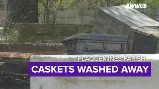 Returning caskets to their resting places after Ida