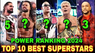 Top 10 Best Superstars Of WWE 2024 Power Rank | Roman Reigns vs Cody Rhodes vs Rock vs Cena vs Taker