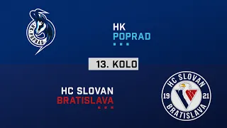 13.kolo HK Poprad - HC Slovan Bratislava HIGHLIGHTS