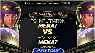 PG Infiltration (Menat) vs  FAV Sako (Menat) - VSFighting 2018 -Top 32 - SFV - CPT 2018