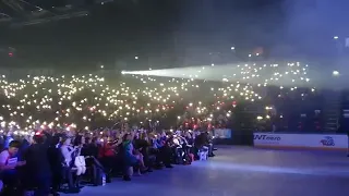 DIMASH and audience sings. BEAUTIFULLY