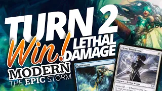 TURN TWO WIN! 5c Suicide Pump Combo — Bryant attacks with... CREATURES?! | Modern League - 12/02/21