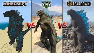 MINECRAFT GODZILLA VS GTA 5 GODZILLA VS TEARDOWN GODZILLA - WHO IS BEST?