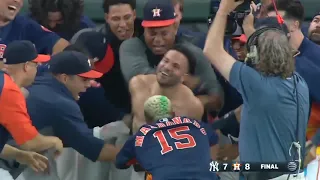 Jose Altuve walks off the Yankees as the Astros score 6 runs in the bottom of the 9th