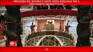 5 gen 2023, Rosario, Santa Messa esequiale per il Papa emerito Benedetto XVI | Papa Francesco LIS