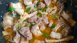 Pork boil recipe | Pork boil with fermented bamboo shoots | Simple and easy Pork boil recipe |