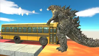 School Bus Crashes All Bat Units Into Lava - Animal Revolt Battle Simulator