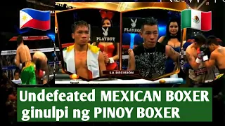 Fight:undefeated mexican BOXER surprised by young Filipino boxer.