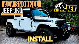 AEV Snorkel Install on Jeep JKU with Gobi Rack