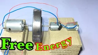 How to make free energy generator, a flywheel generator | Self running generators Homemade Invention