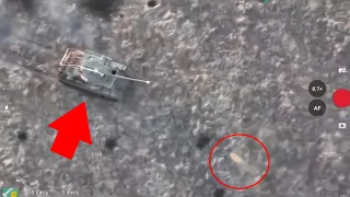 Very Old Russian T-54 Tank Hit By ATGM