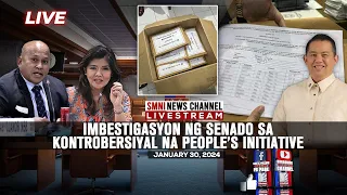 LIVE: Imbestigasyon ng Senado sa kontrobersiyal na People’s Initiative | January 30, 2024