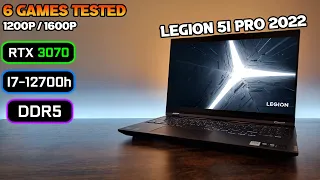 Lenovo Legion 5i Pro (2022) | RTX 3070 (150w TDP) + 12700h | 6 Games Tested | 1200p, 1600p