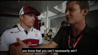 Nico Rosberg Chats To Kimi Räikkönen About Life At Alfa Romeo