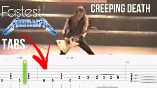 Metallica Creeping Death Live 1986 Guitar Tabs | Fastest Metallica Guitar Song Ever | Lern to Play